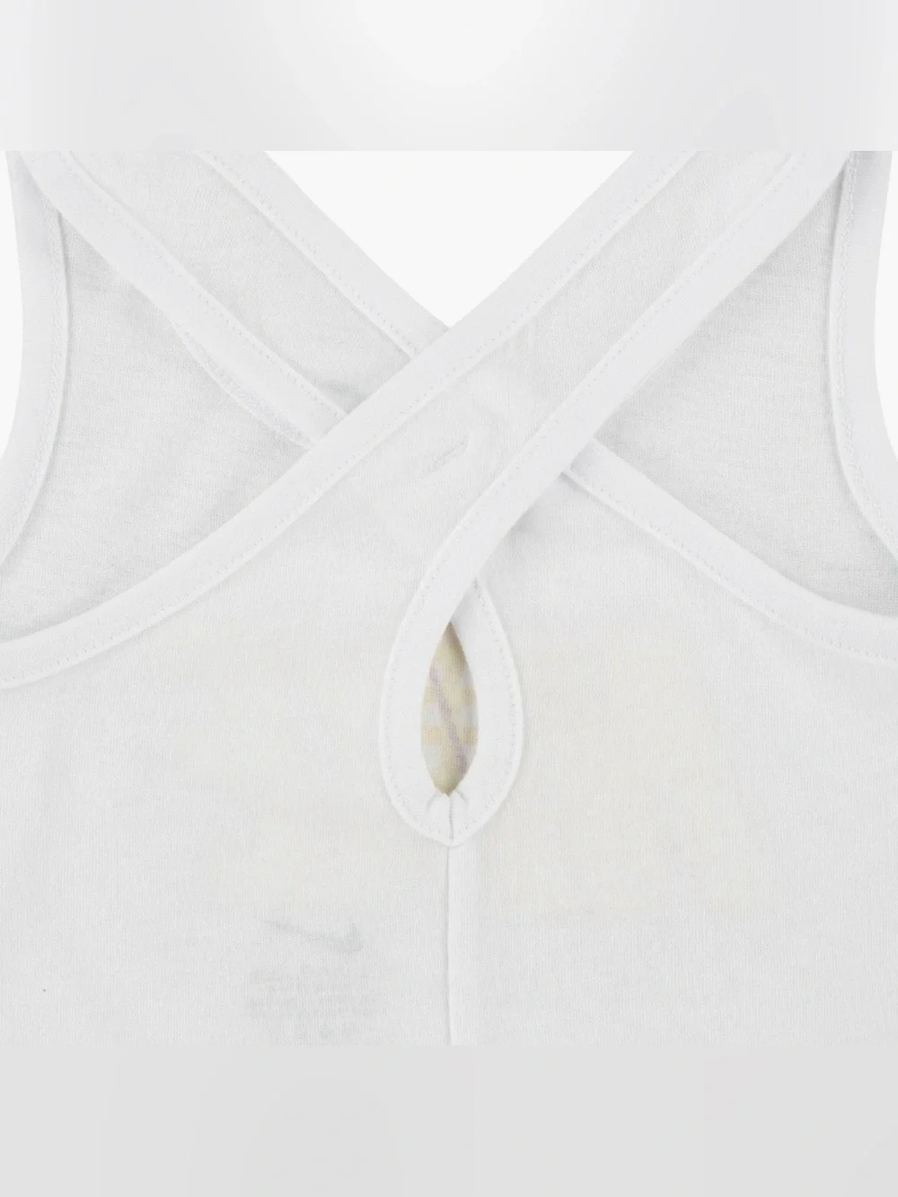 Nike Girls Little Kid 4 2-Pc Tank Top & Skort Set White/Yellow Gingham Logo NWT